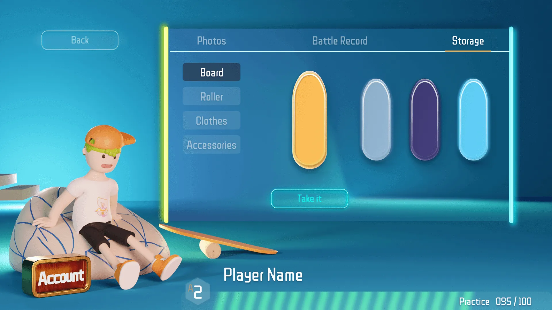 Account storage module