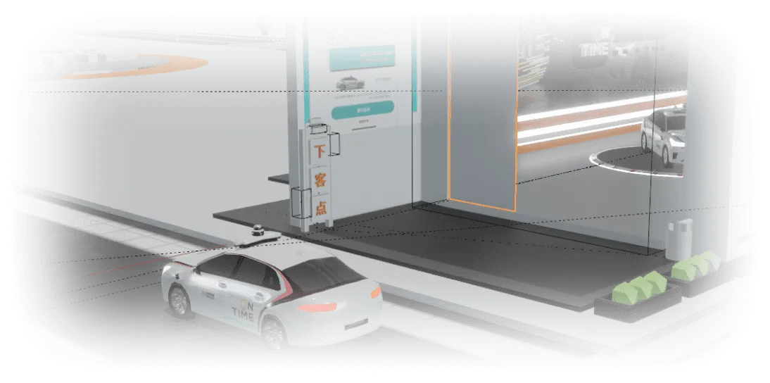 Autonomous driving service concept background