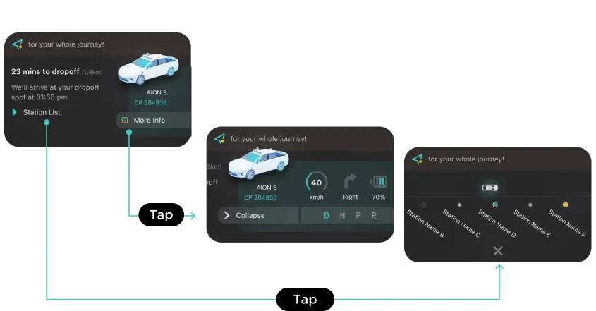Vehicle route interface