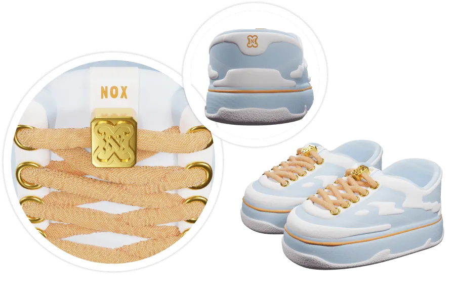 NOX logo design on shoes