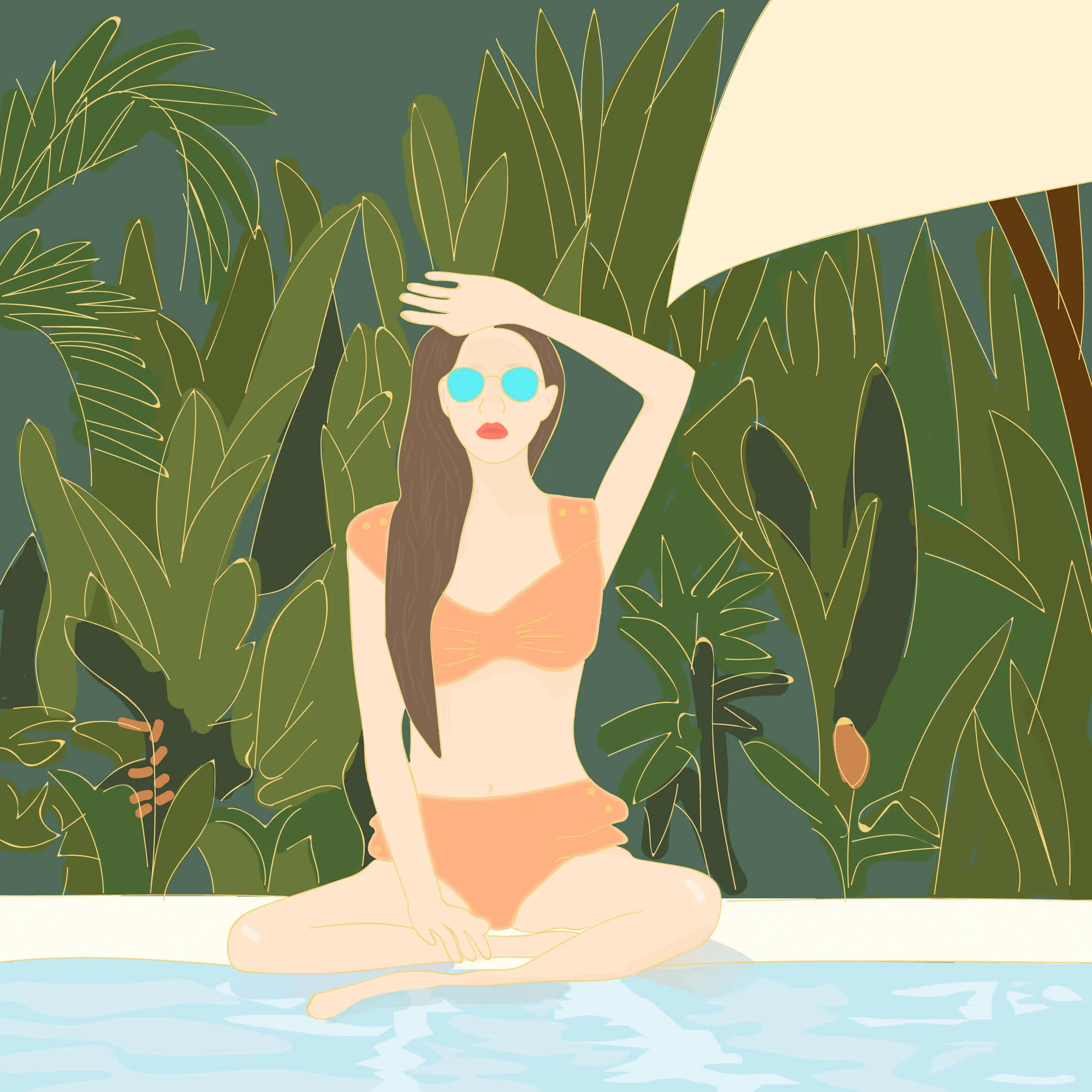 Illustration design of female character