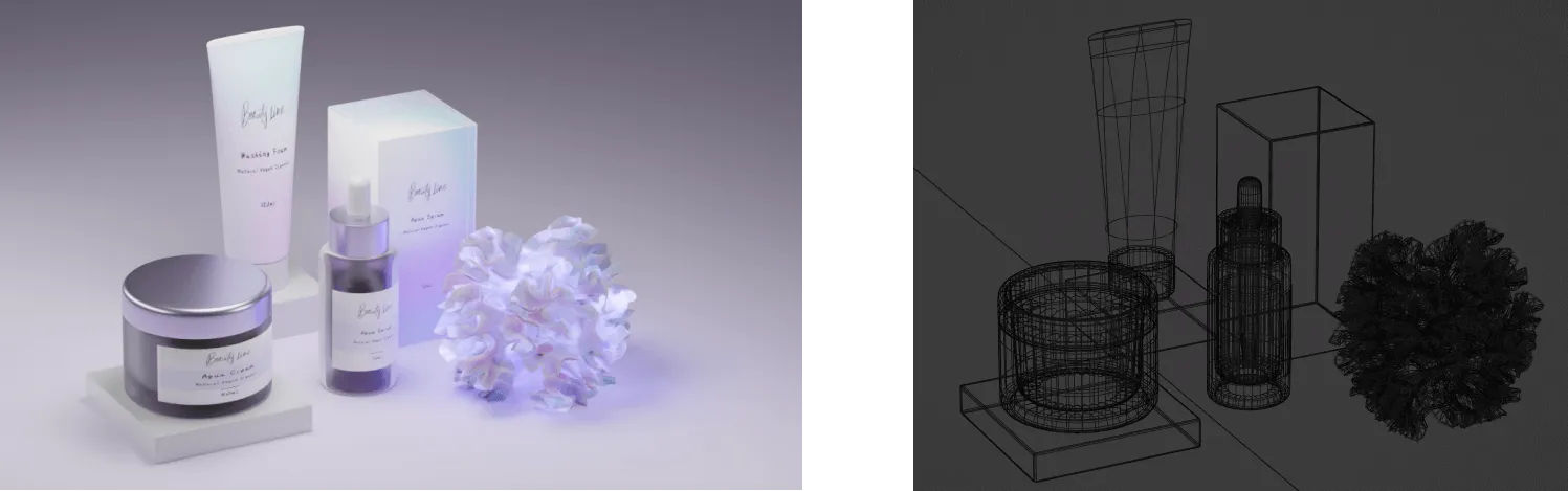 Cosmetic product modeling render 1